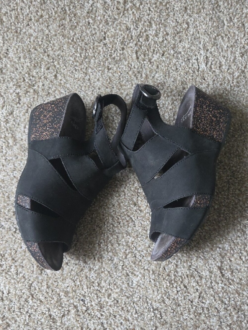 Dansko Women's  Black Strappy Open-Toe Sandals